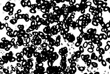 Black and white vector pattern with spheres.