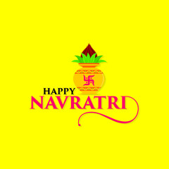 Fototapeta na wymiar Happy Navratri or Banner of Indian Festival | Typography