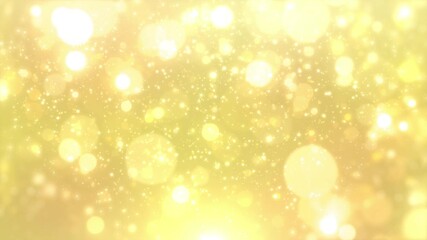 パーティクル キラキラ 背景 ゴールド 黄金色 ループ
