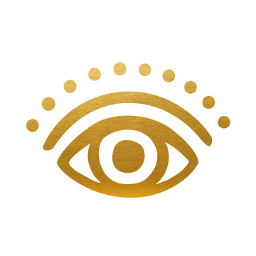Golden Eye Symbol - Vector Silhouette