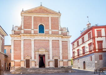 View at the Church of St.Venantius in Fabriano, Italy - obrazy, fototapety, plakaty