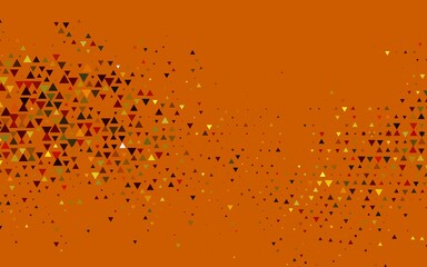 Light Yellow, Orange vector template with crystals, triangles. Glitter abstract illustration with triangular shapes. Pattern can be used for websites.
