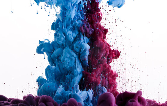 Colorful paint in water