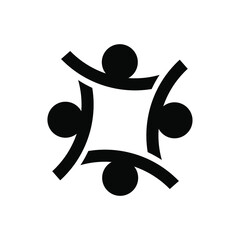 Four people for logo design concept. Very suitable in various business purposes, also for icon, symbol and many more.