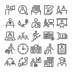 就職 求職 雇用 アイコン セット