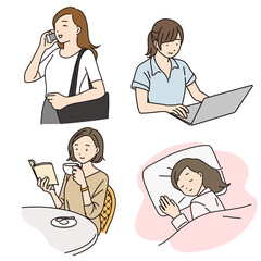 働く女性の一日セット