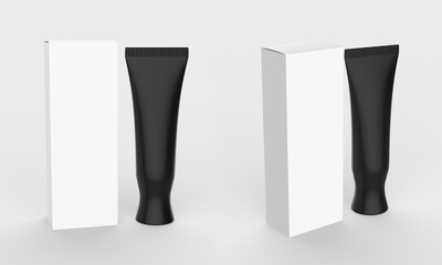 Tube Of Cream Or Gel. Illustration Isolated On White Background. Mock Up Template Ready For Your Design. 3d illustration