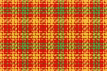 yellow and green on red tartan traditional clan ornament repeatable pattern, textile texture from plaid, tablecloths, shirts, clothes, dresses, bedding, blankets