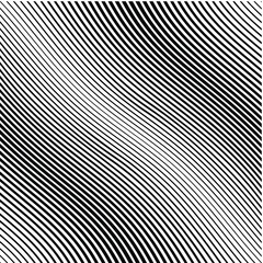 Abstract warped Diagonal Striped Background . Vector curved twisted slanting, waved lines texture