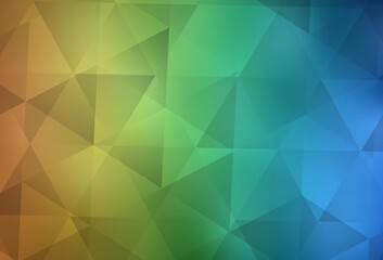 Obraz premium Light Blue, Yellow vector abstract polygonal template.