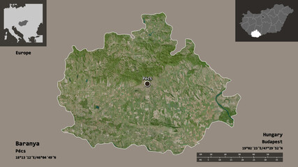 Baranya, county of Hungary,. Previews. Satellite