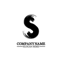 Obraz premium grunge letter S, vector design element,S grungy font, brush, logo, symbol, icon, graphic, vector .