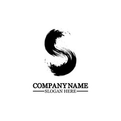 grunge letter S, vector design element,S grungy font, brush, logo, symbol, icon, graphic, vector .