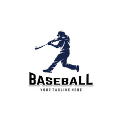 baseball vector logo, premium silhouette vector Premium Vector