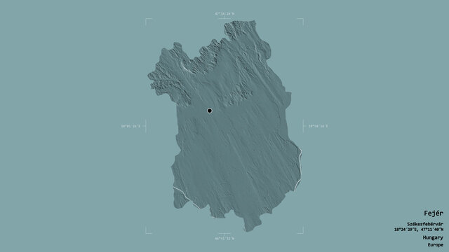 Fejer - Hungary. Bounding box. Administrative