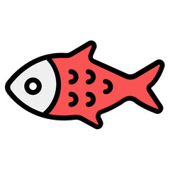 
Icon of fish conceptualizing seafood 

