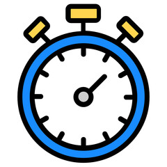 
Stopwatch icon in flat vector design.

