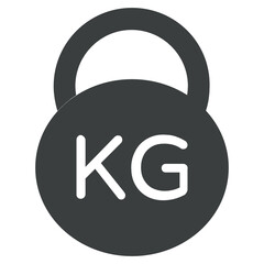 
Weightlifting equipment, kettlebell flat icon
