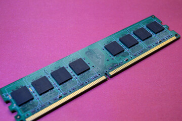electronic Board with chips, green contacts.