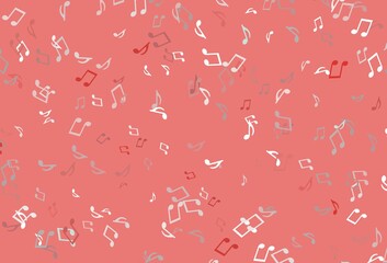 Light colorful vector background with music symbols.