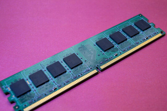 electronic Board with chips, green contacts.