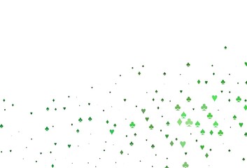 Light Green vector background with cards signs.