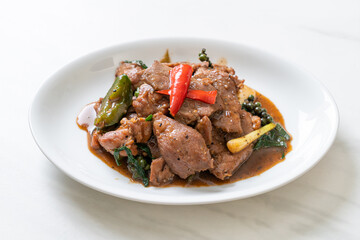 Stir-Fried Black Pepper with Duck
