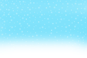 Blue and white Christmas snowfall background.