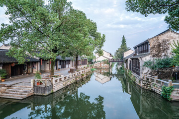 Fototapeta na wymiar view of dangkou ancient town, wuxi, jiangsu, China