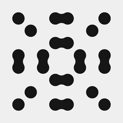 Abstract Cross Pattern Dots Logo generative computational art illustration