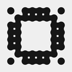 Abstract Cross Pattern Dots Logo generative computational art illustration