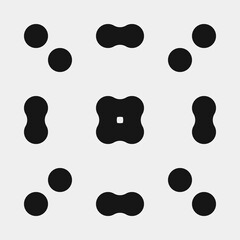 Abstract Cross Pattern Dots Logo generative computational art illustration