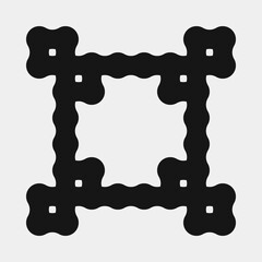 Abstract Cross Pattern Dots Logo generative computational art illustration