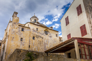 Fototapeta na wymiar Castle in Calvi, North of Corsica, France