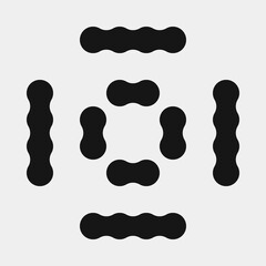 Abstract Cross Pattern Dots Logo generative computational art illustration