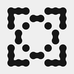 Abstract Cross Pattern Dots Logo generative computational art illustration