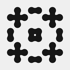 Abstract Cross Pattern Dots Logo generative computational art illustration