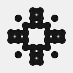 Abstract Cross Pattern Dots Logo generative computational art illustration