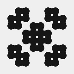 Abstract Cross Pattern Dots Logo generative computational art illustration