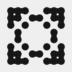 Abstract Cross Pattern Dots Logo generative computational art illustration