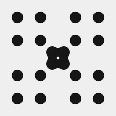 Abstract Cross Pattern Dots Logo generative computational art illustration