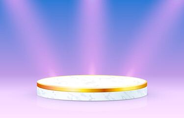 Scene presentation pedestal for business concepts, Podium object. Vector