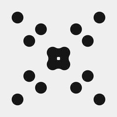 Abstract Cross Pattern Dots Logo generative computational art illustration