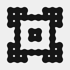 Abstract Cross Pattern Dots Logo generative computational art illustration