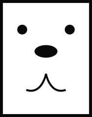 grizzly bear vector graphics chorno white