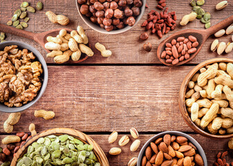 Assortment of tasty mixed nuts