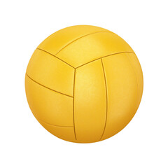 Fototapeta premium Yellow volleyball isolated on a white background, 3D render
