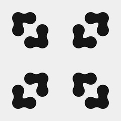 Abstract Cross Pattern Dots Logo generative computational art illustration