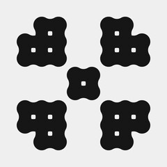 Abstract Cross Pattern Dots Logo generative computational art illustration