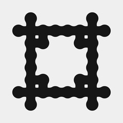 Abstract Cross Pattern Dots Logo generative computational art illustration